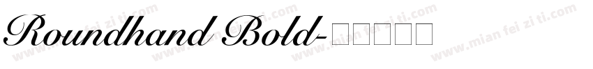 Roundhand Bold字体转换